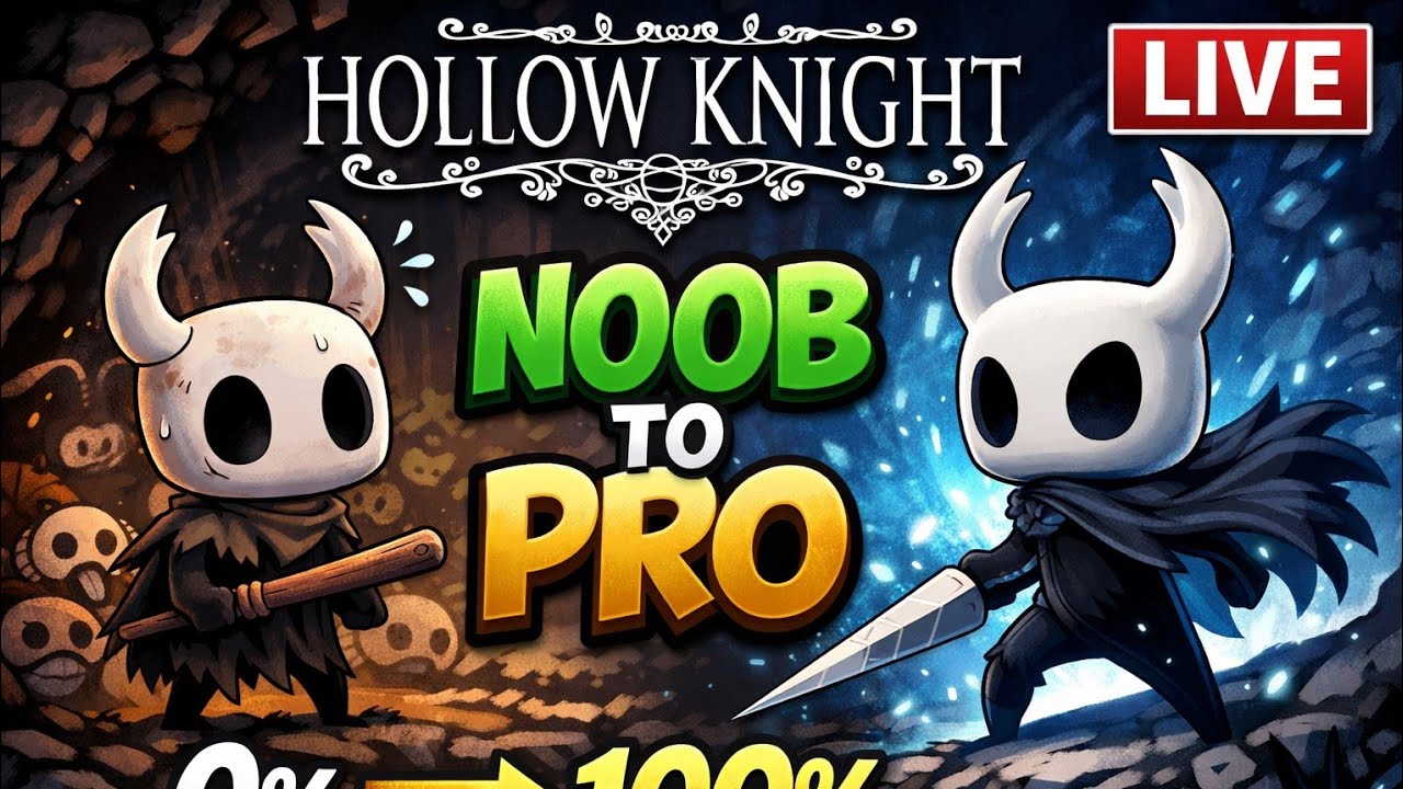 HOLLOW KNIGHT LIVE Noob to Pro journey #Hollowknight