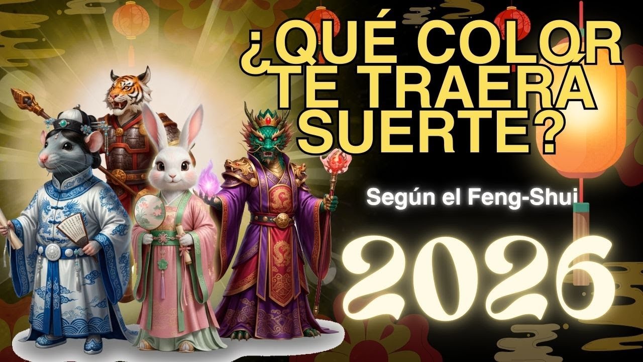 ¡Éstos serán los ✨Colores de la suerte✨ de tu  animal del zodíaco chino en el año 2026⚡!