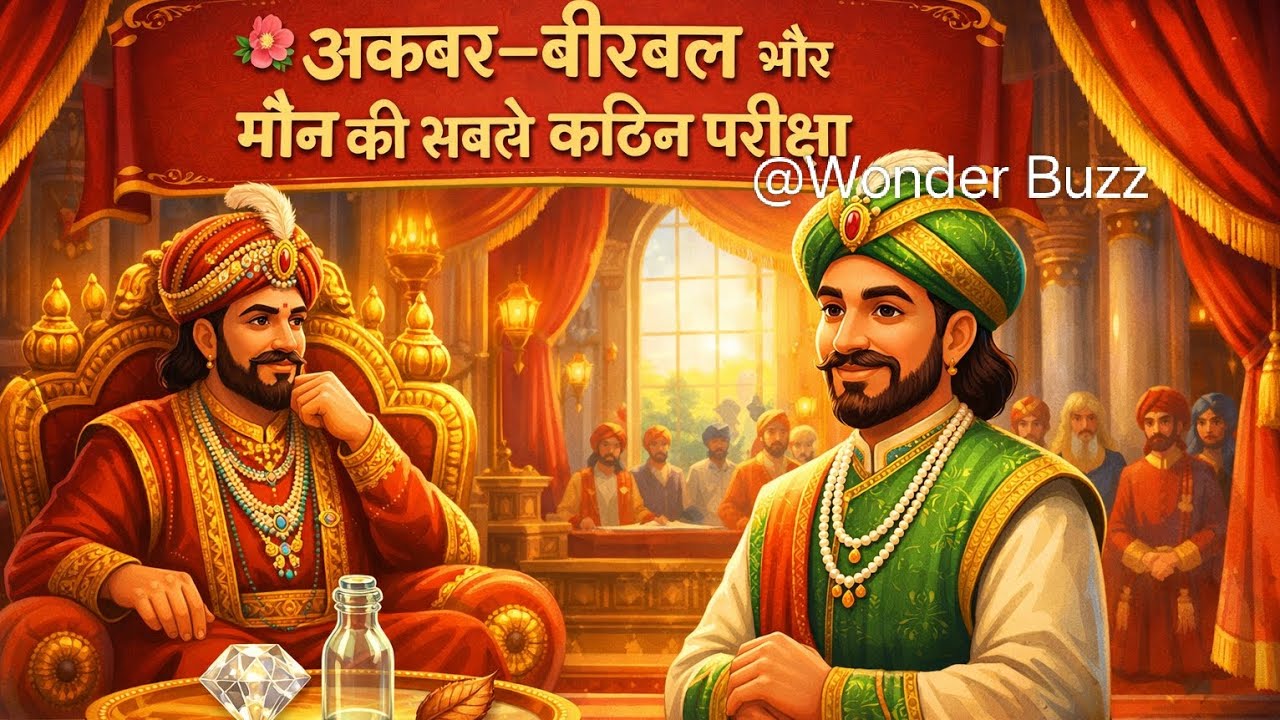 अकबर-बीरबल  कहानी 2 ll🌺 Akbar–Birbal and the Most Difficult Test of Silence l Intelligence of Birbal