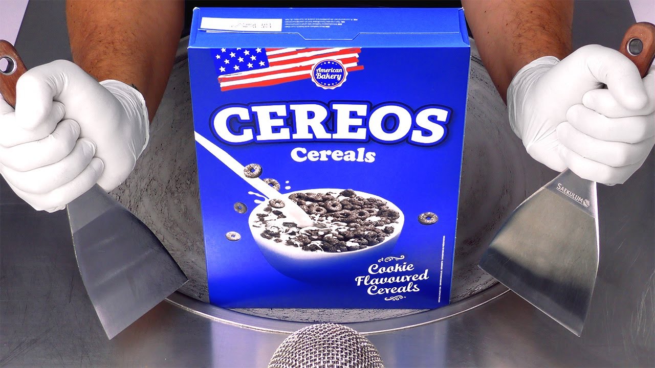 CEREOS - how to make American Bakery Cereos Cookie flavored Cereals to Ice Cream Rolls | Food ASMR