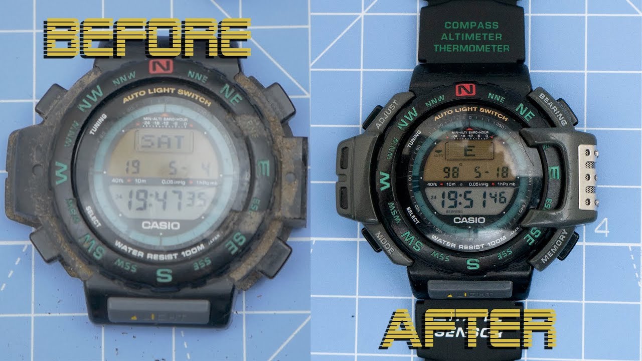 Casio ProTrek PRT-40 Clean up and Fixing Broken Lug