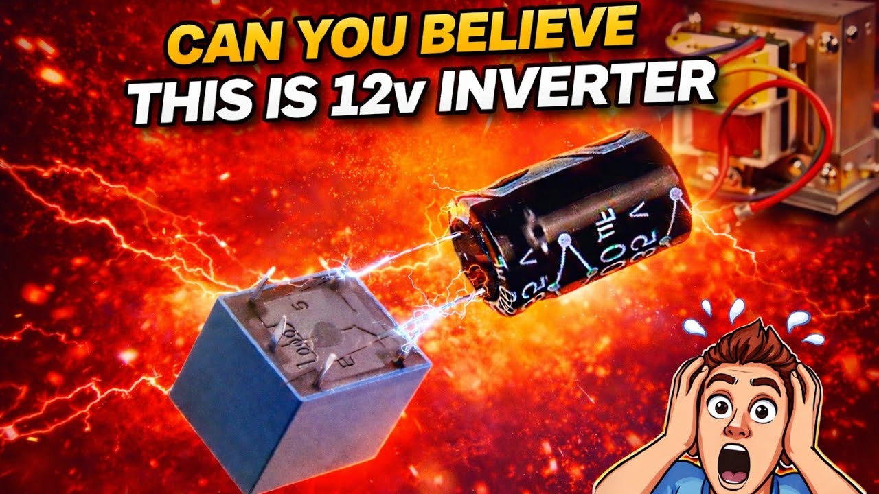 I Made a 12V Inverter Using Relay & Capacitor 😱 | Simple Inverter | Simple project for beginners