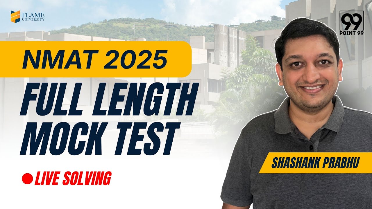 NMAT 2025 Live Mock Test Solving | NMAT 2025 Paper Analysis | NMAT 2025 Revision | Shashank sir