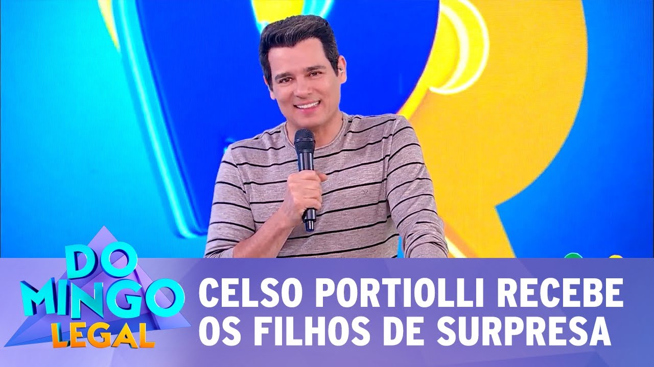 Celso Portiolli recebe os filhos de surpresa | Domingo Legal (14/08/22)