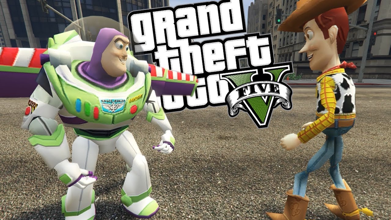 Моды GTA 5 — ИСТОРИЯ ИГРУШЕК «БАЗЗ ЛАЙТЬЕР» ПРОТИВ «ВУДИ» (геймплей модов GTA 5 для ПК)