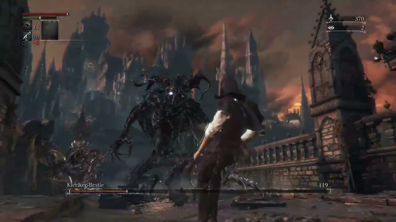 Bloodborne, Klerikerbestie NG..paar molotov und geht scho
