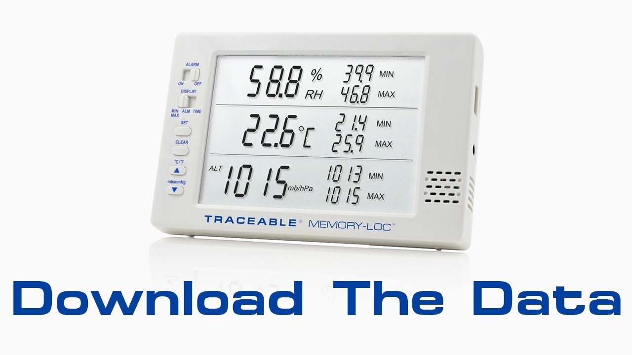 Memory-Loc Datalogging Traceable Barometer - Download Data Instructional Video
