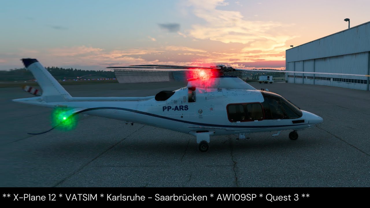 X-Plane 12 ** Helikopterflug von Karlsruhe (EDSB) nach Saarbrücken (EDDR) ** VATSIM ** Quest 3