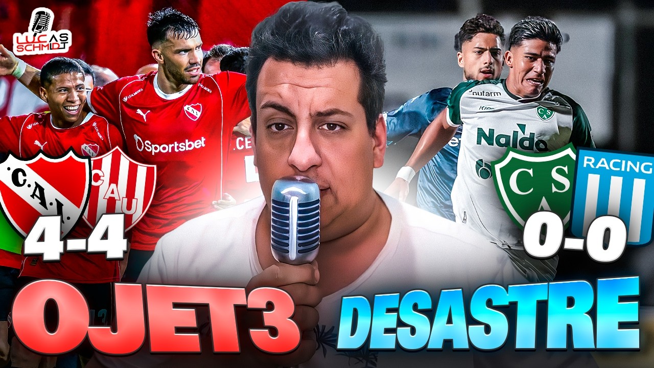 SON UN DESASTRE | Sarmiento 0 -  Racing 0 |  Independiente 4 - Unión 4 | Reacción Lucas Schmidt