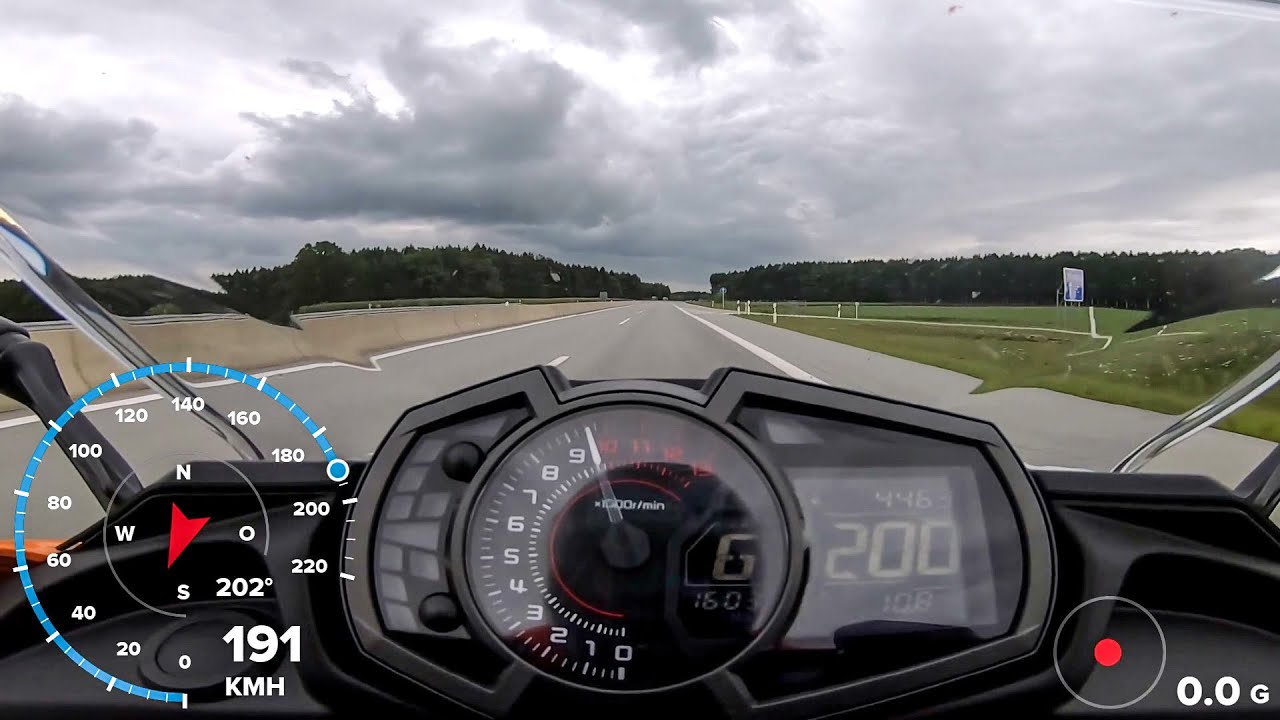 Kawasaki Ninja 650 - 0-200km/h BESCHLEUNIGUNG - GPS Daten
