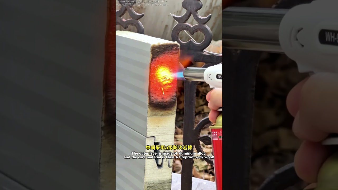 Class A fire-resistant core material 🔥A➕🔄, outer layer made of corrosion-resistant material 🛡️!