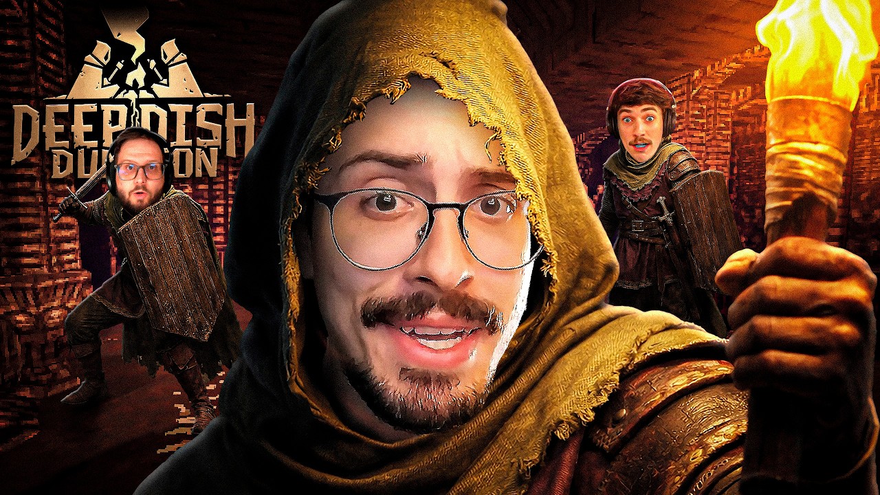 3 IDIOTAS PERDIDOS NUMA DUNGEON! - Deep Dish Dungeon DEMO com COLEGAS!