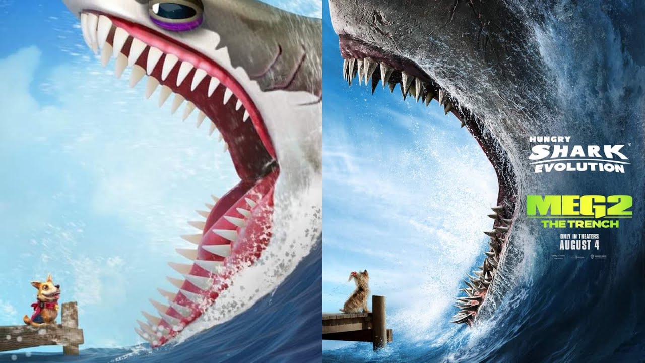 ALL HUNGRY SHARK WORLD IN REAL LIFE NEW 2023 (MEG 2 : THE TRENCH UPDATE)