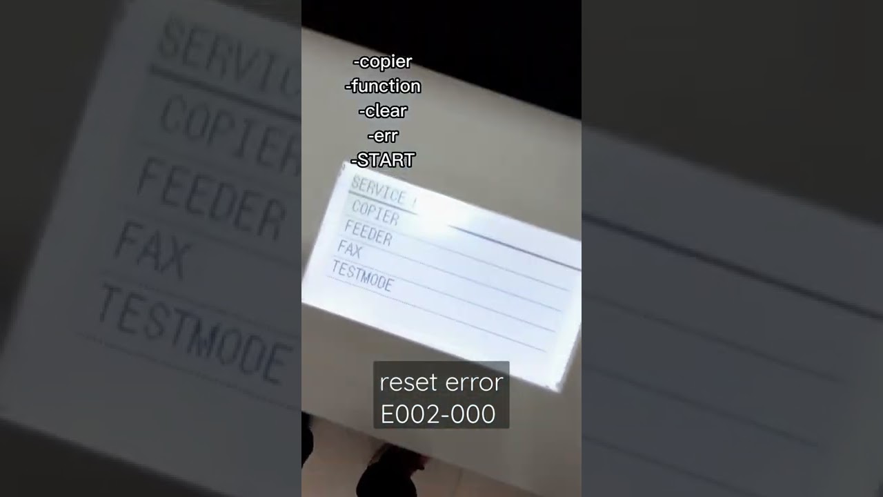 CANON ir 2204n |service mode|reset error|E002-0000