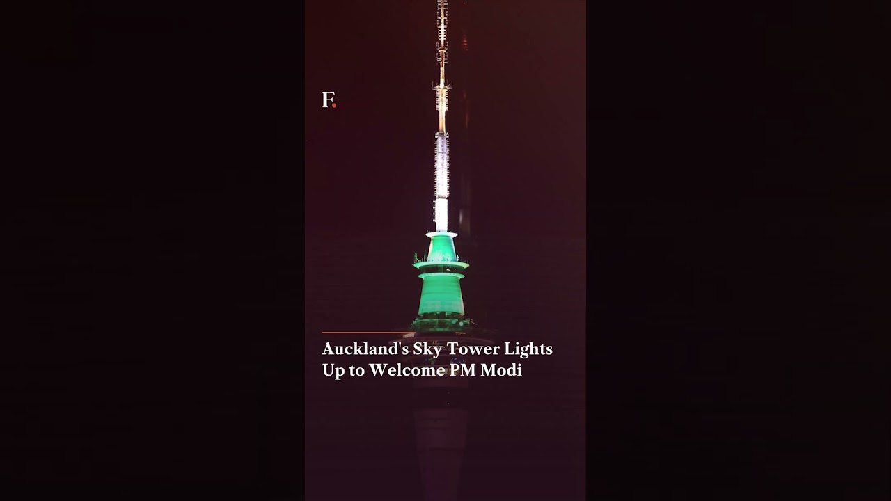 Auckland's Sky Tower Lights Up to Welcome PM Modi | N18G