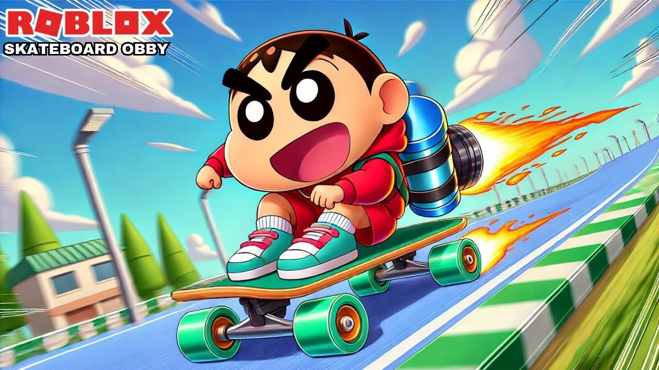 Roblox Skateboard Obby Gameplay in Tamil | GAMING WITH SHINCHAN