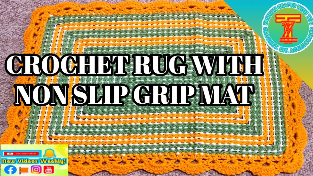 How to crochet Doormat with Non-Slip Grip Mat | Fashion crafts with Tzai