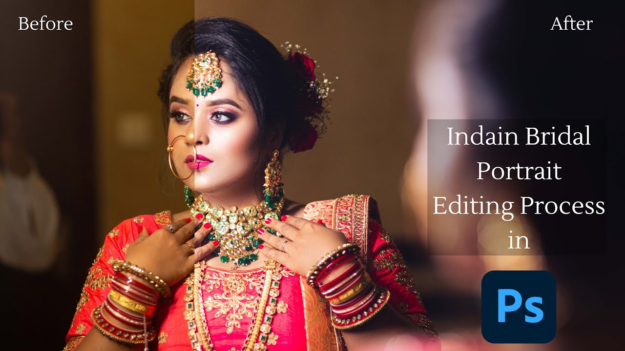 Bridal Portrait Editing | Indain Bridal Retouching | High End Skin Retouching | Photoshop Tutorial