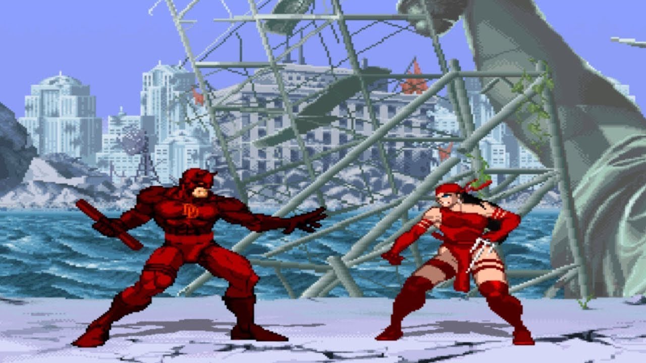 DAREDEVIL vs ELEKTRA - Super Epic Fight🔥 Marvel Mugen Final Battle Comics Tribute 2024