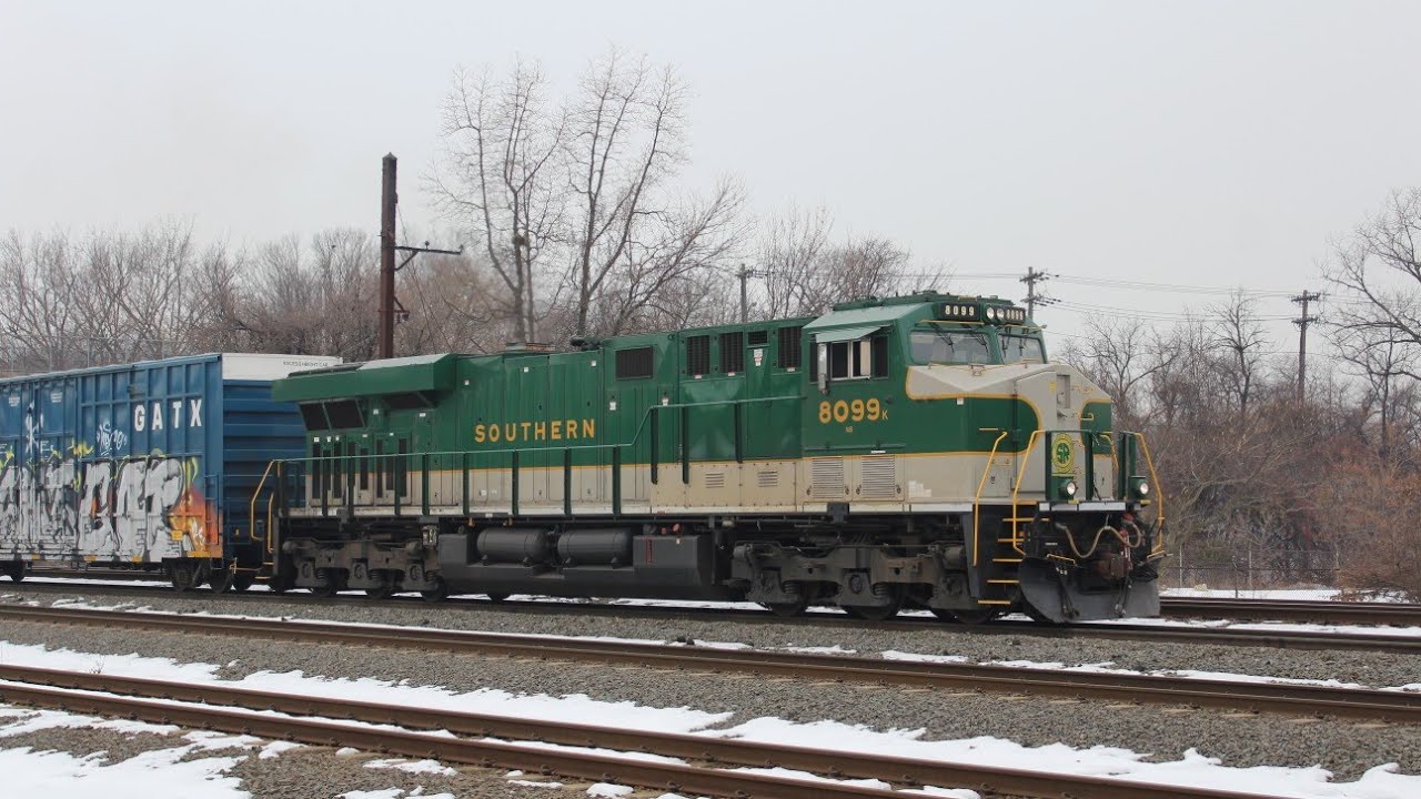 CA-07 & CA-15 in Pennsauken on 2/15/26 - NS Southern Heritage 8099 leads CA-15