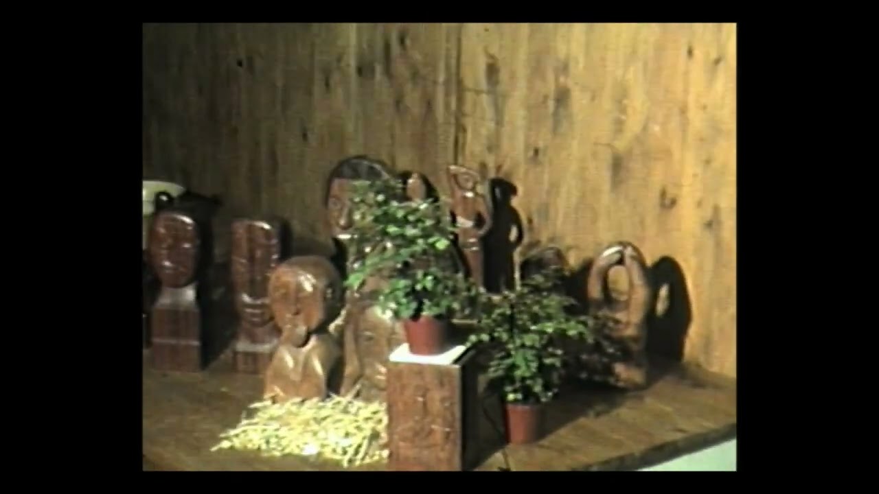Tentoonstelling knutselclub Picasso Blauberg 1982 (uit Filmclub Iris Blauberg Film 9 Dorpsleven '82)