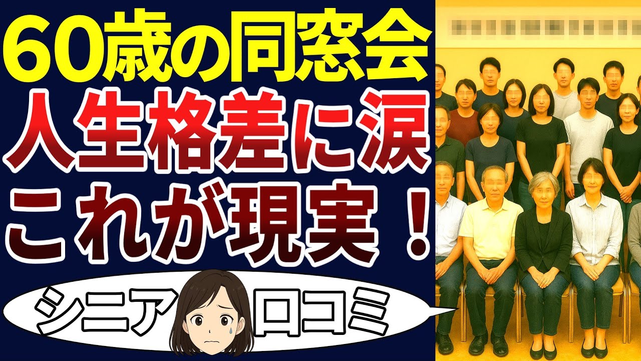 【老後格差】60歳以上の同窓会の人生格差が酷すぎた。口コミ30個＜老後・シニアライフ＞