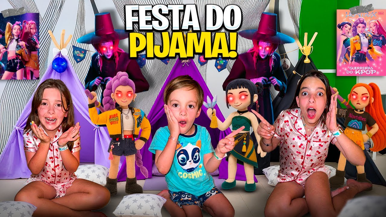 FESTA DO PIJAMA DAS GUERREIRAS DO KPOP! Coisas estranhas aconteceram!