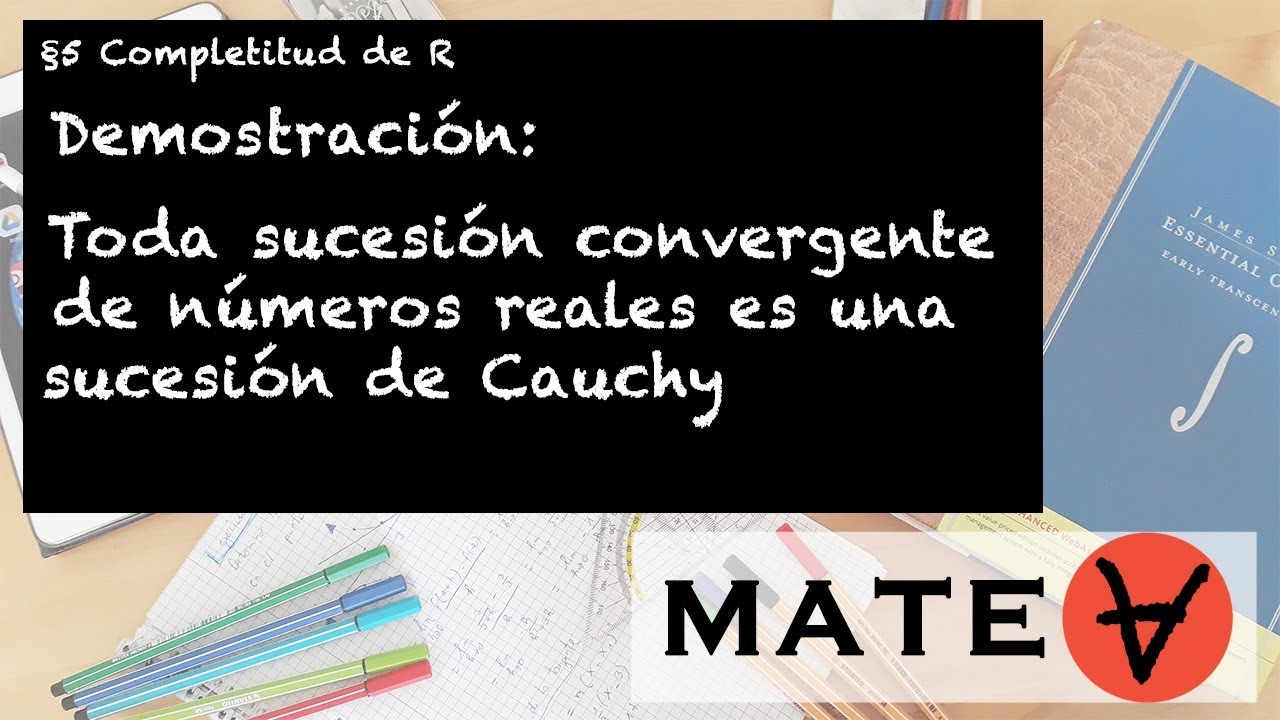 Toda sucesión convergente es sucesión de Cauchy Demostración