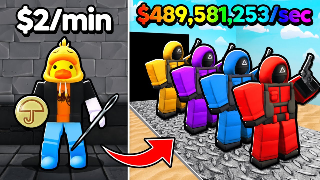 Я построил Squid Games Factory Tycoon МАКСИМАЛЬНОГО УРОВНЯ в Roblox Dalgona Tycoon!