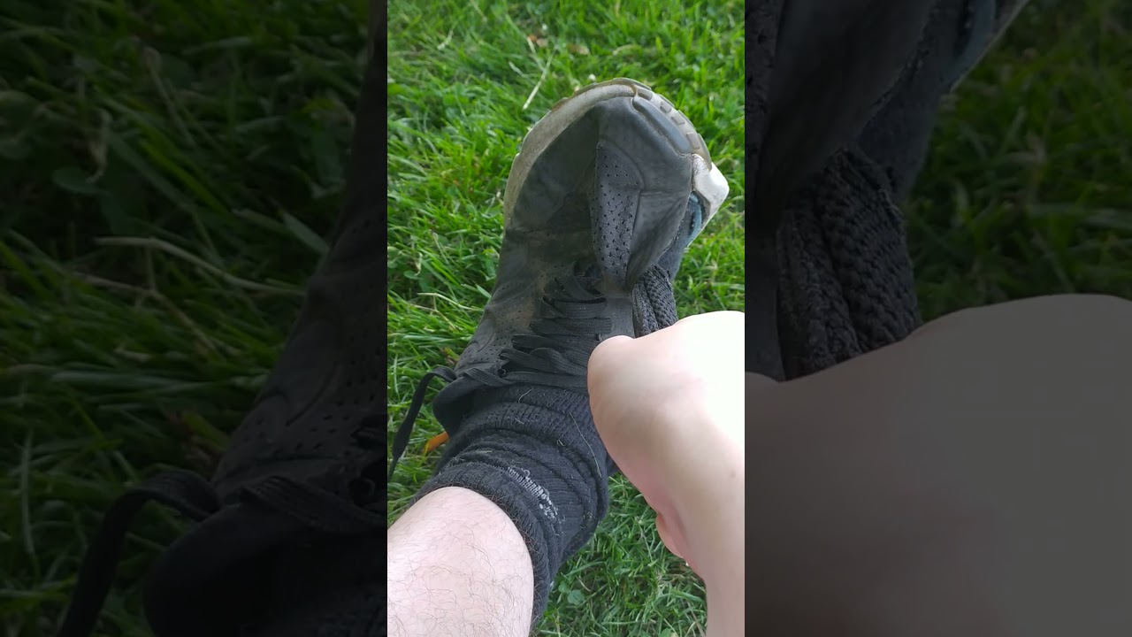 Trashing Nike Air Max 1 in the park