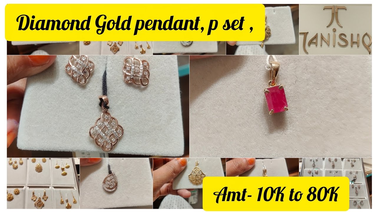 TANISHQ #Diamond#gold pendant set,and pendent light weight to heavy look new design 10k to 80K.