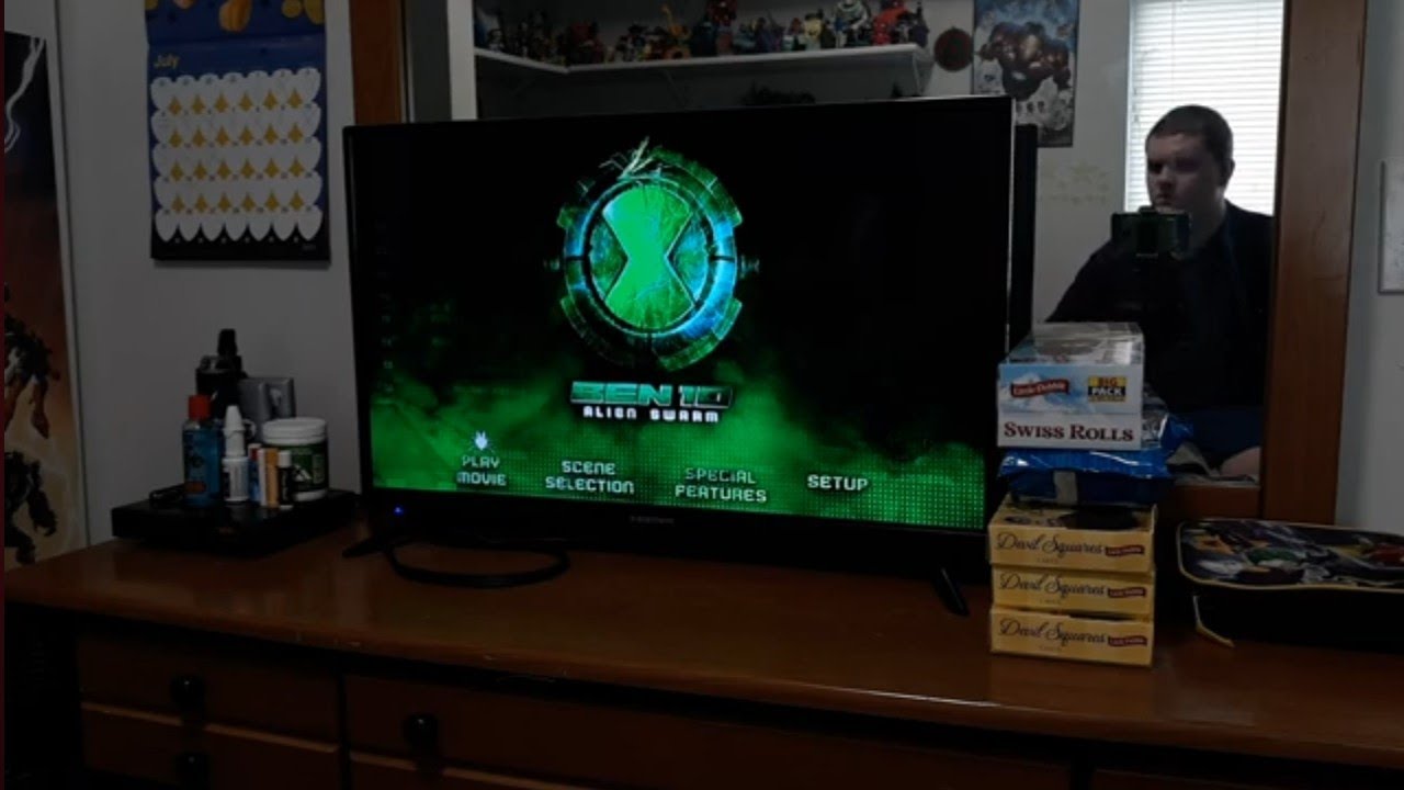 Меню прохождение DVD Ben 10 Alien Swarm 2009 года