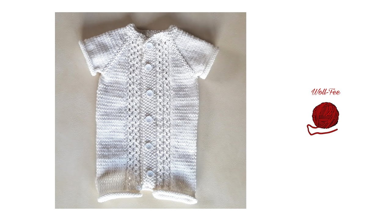 Babybody / Romper stricken, Schritt für Schritt, andere Größen siehe Infobox
