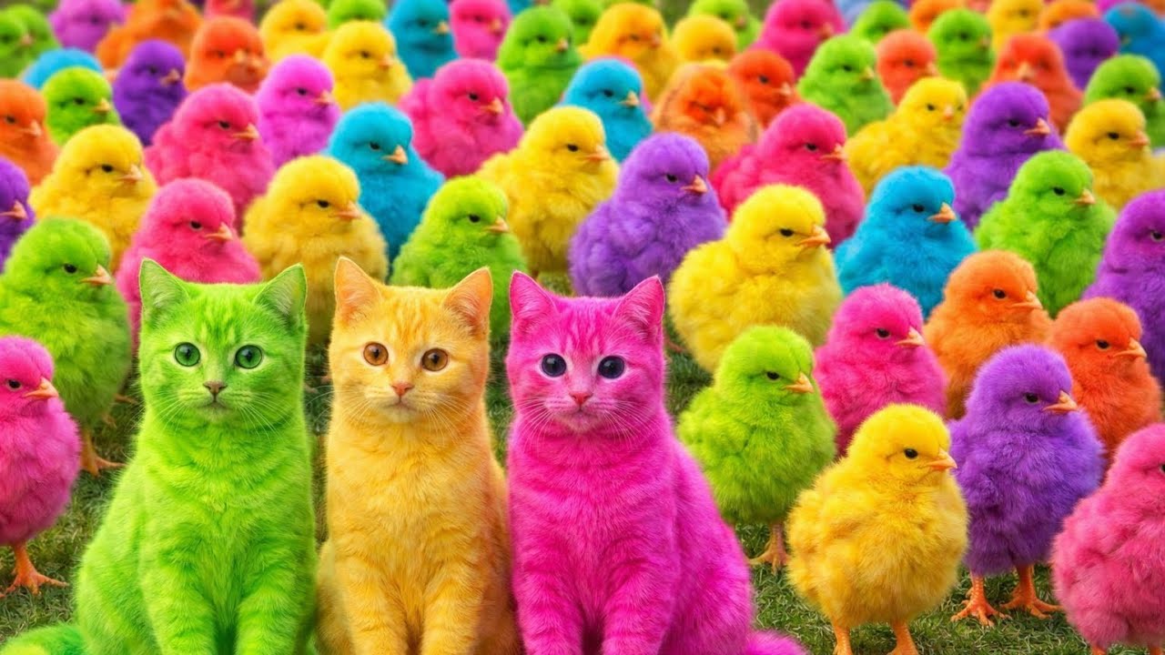 Tangkap Ayam Lucu, ayam warna warni, ayam rainbow, kelinci lucu, bebek lucu, ikan koi, Hewan Lucu