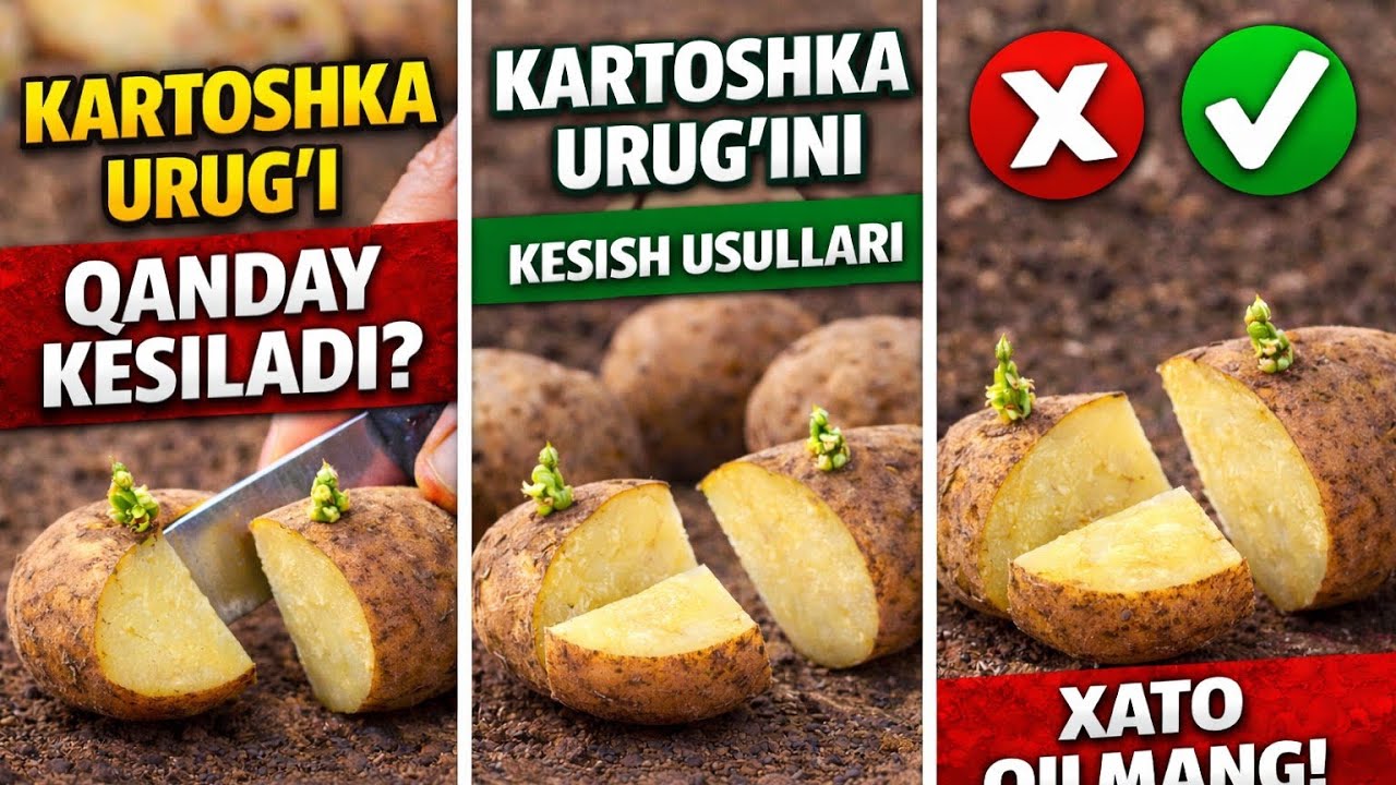 КРТОШКАНИ ТЎҒРИ КЕСИШ #bobodexqonlar 