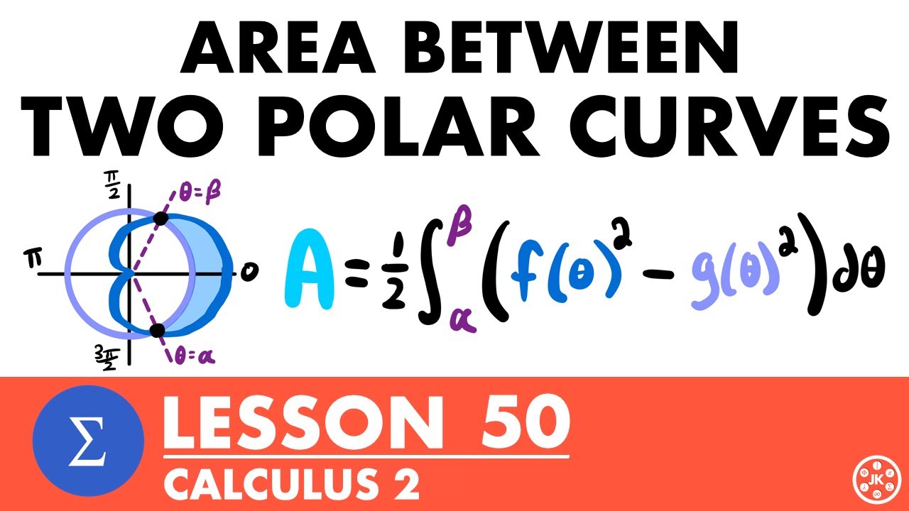 Area Between Two Polar Curves | Calculus 2 Lesson 50 - JK Math