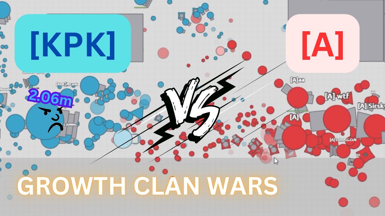 2.06m Factory - Growth Clan Wars! Epic Takeover Attempt with [KPK] Clan in Arras.io!!! || KePiKgamer