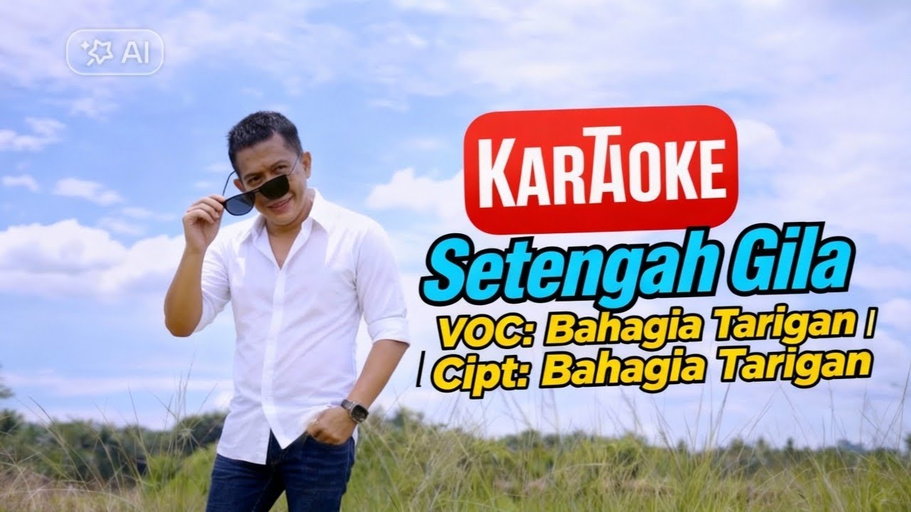 KARAOKE SETENGAH GILA || BAHAGIA TARIGAN || KARAOKE LAGU KARO TONE COWOK