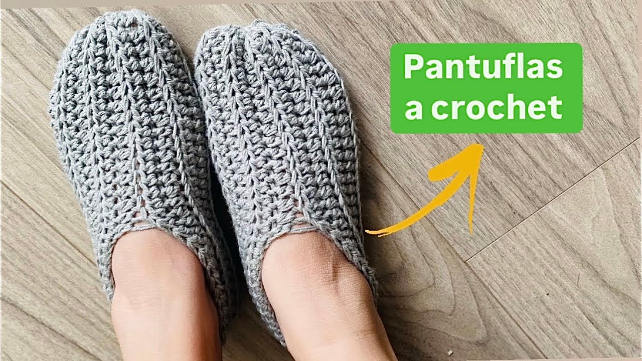 😍¡Dios mío, qué belleza! LAS PANTUFLAS mas FACIL del MUNDO | UNISEX, TODAS LAS TALLAS | Crochet