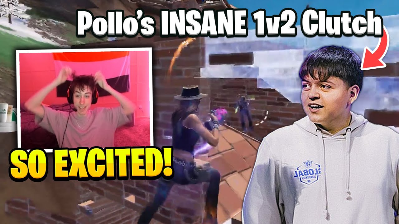 Peterbot EXCITED When Spectating Pollo INSANE 1v2 Clutch