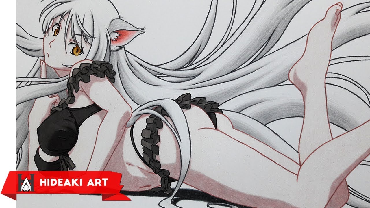 Speed Drawing Black Hanekawa || Bakemonogatari