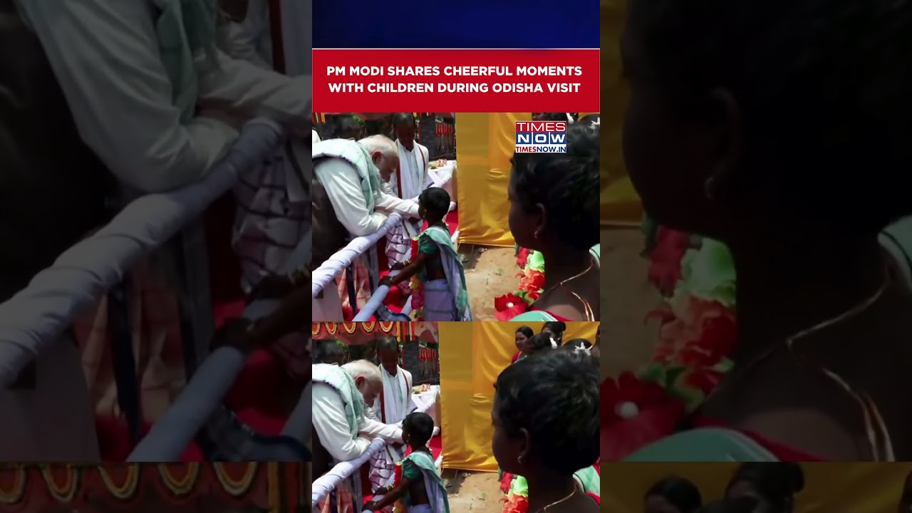 PM Modi Shares Heartwarming Moments With Children During Odisha Visit, WATCH #shorts
