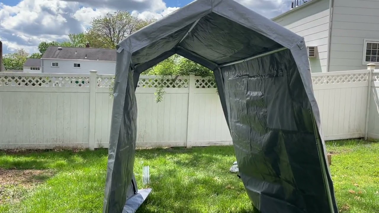 VEVOR Heavy Duty Portable Outdoor Storage Shed Assembly & Review ( Motorcycle, Bikes, Garden Gear..)