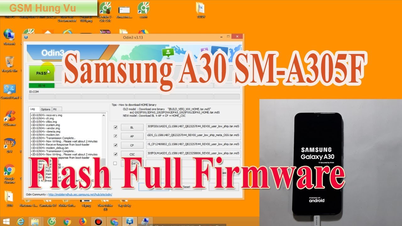 Samsung Galaxy A30 SM-A305F Flash Full Firmware Android 9.0 By Odin3