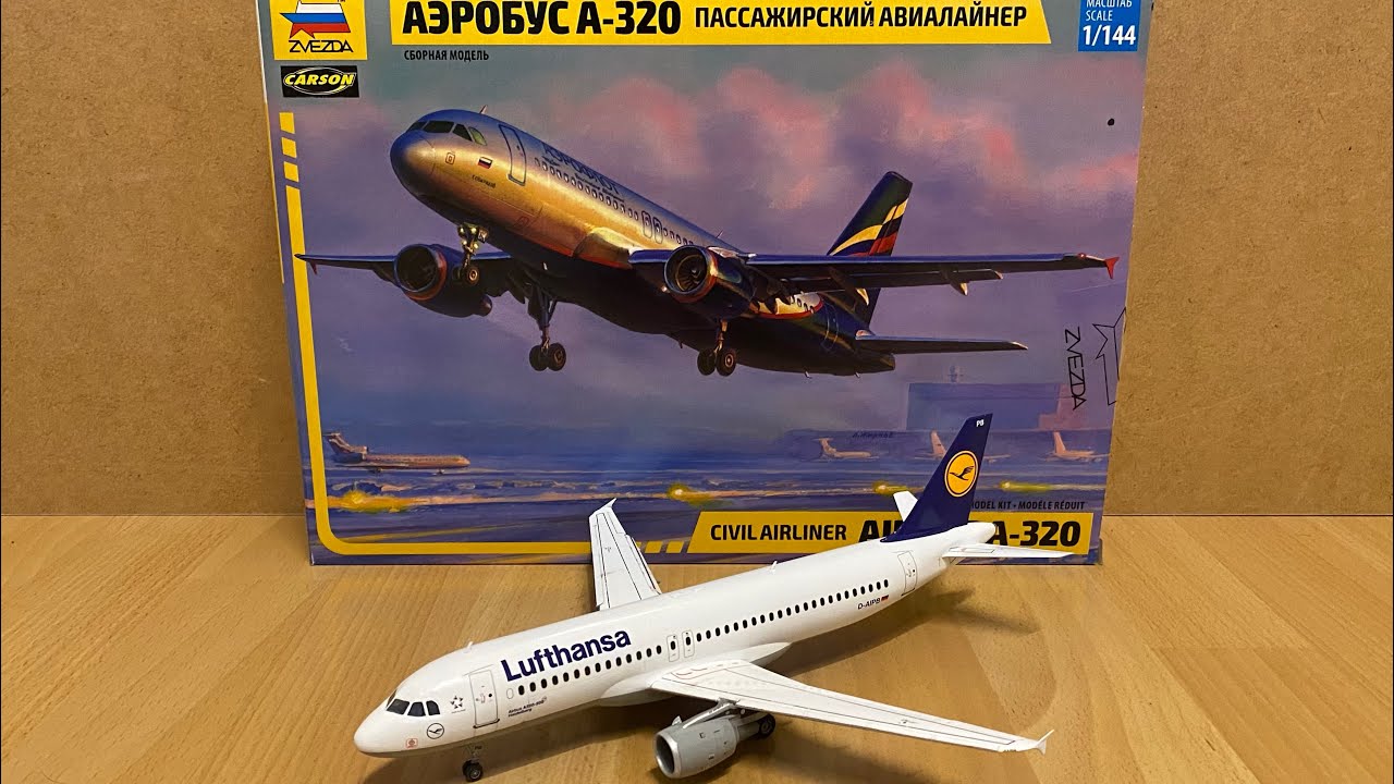 Assembly / Zvezda 1/144 scale Airbus A320-200 Lufthansa (with Flaps) / Zocker J