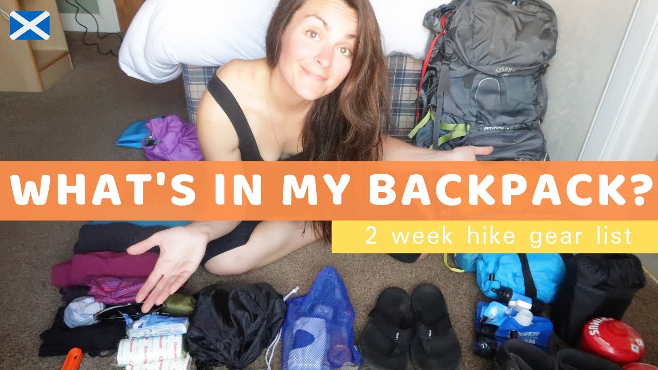 Backpacking GEAR LIST for 2 week hike -SUW Scotland