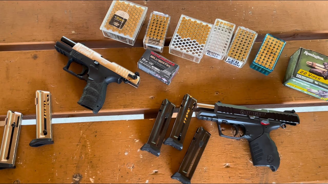 Walther P22Q versus Ruger SR22P - Ergo’s, ammo testing, reliability. 22LR goodness!