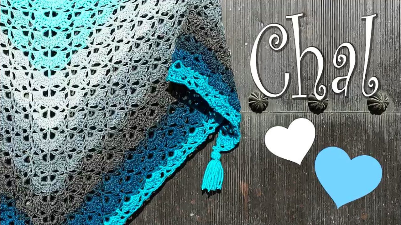 Precioso chal a crochet