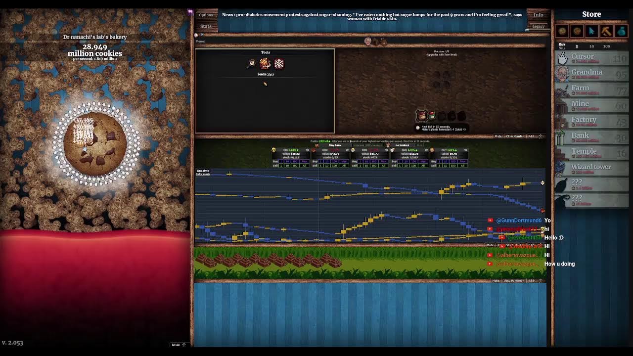 cookies clicker- chilling playing an old game, its around for 10 years now