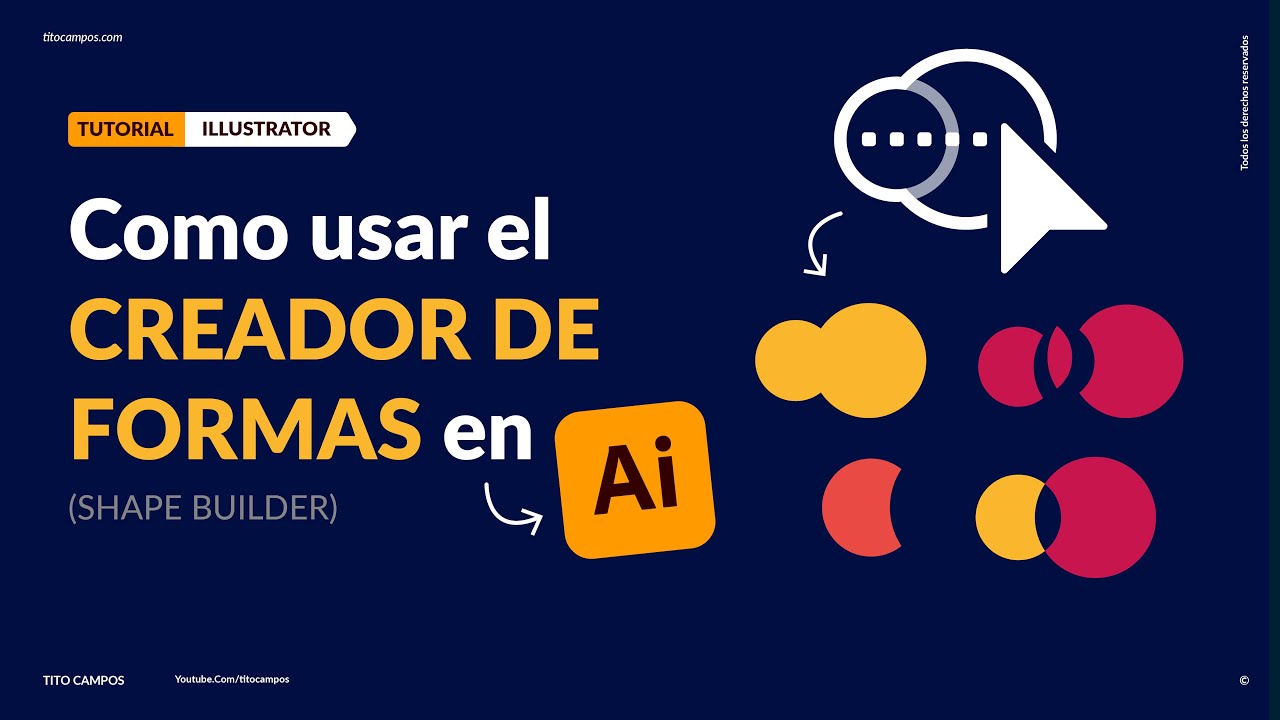 Como usar el CREADOR DE FORMAS (Shape Builder) en Adobe Illustrator – Tutorial Facil Paso a Paso